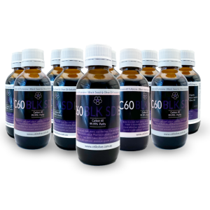 C60 Organic Black Seed Oil with 99.99% Pure Carbon 60 - 100ml x 10 bottles