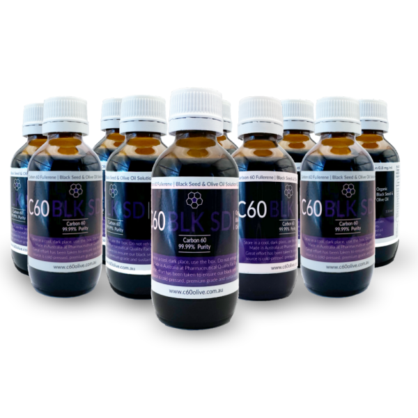 C60 Organic Black Seed Oil with 99.99% Pure Carbon 60 - 100ml x 10 bottles