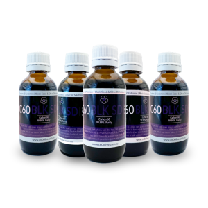 C60 Organic Black Seed Oil with 99.99% Pure Carbon 60 - 100ml x 5 bottles