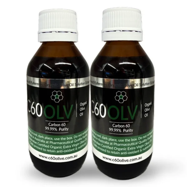 C60 Australian Organic Olive Oil with 99.99% Carbon 60 - 100ml x 2 bottles